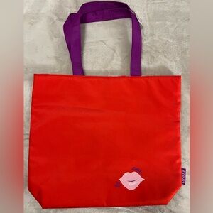 Clinique 🍒 Lips & Kisses Red & Purple Tote